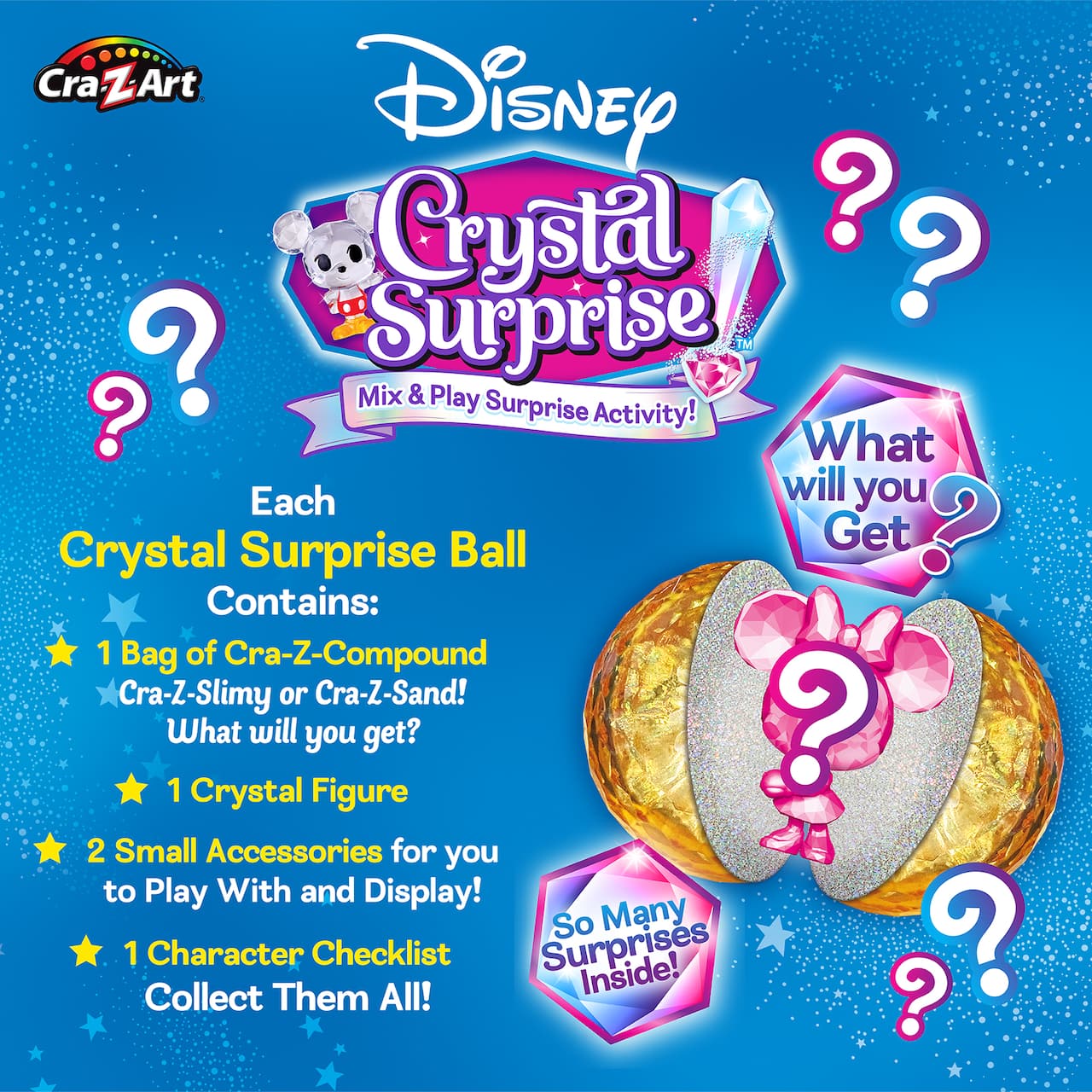 Assorted Cra-Z-Art® Disney® Crystal Surprise Color Change Ball Blind Pack